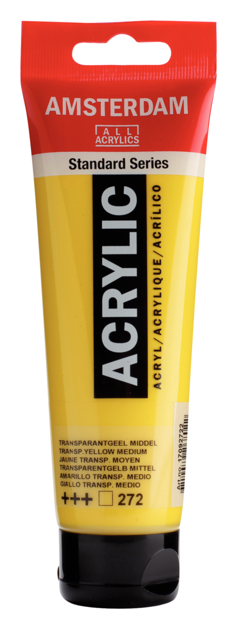 Peinture acrylique Standard Series Jaune Transparent Moyen 272 120ml - AMSTERDAM