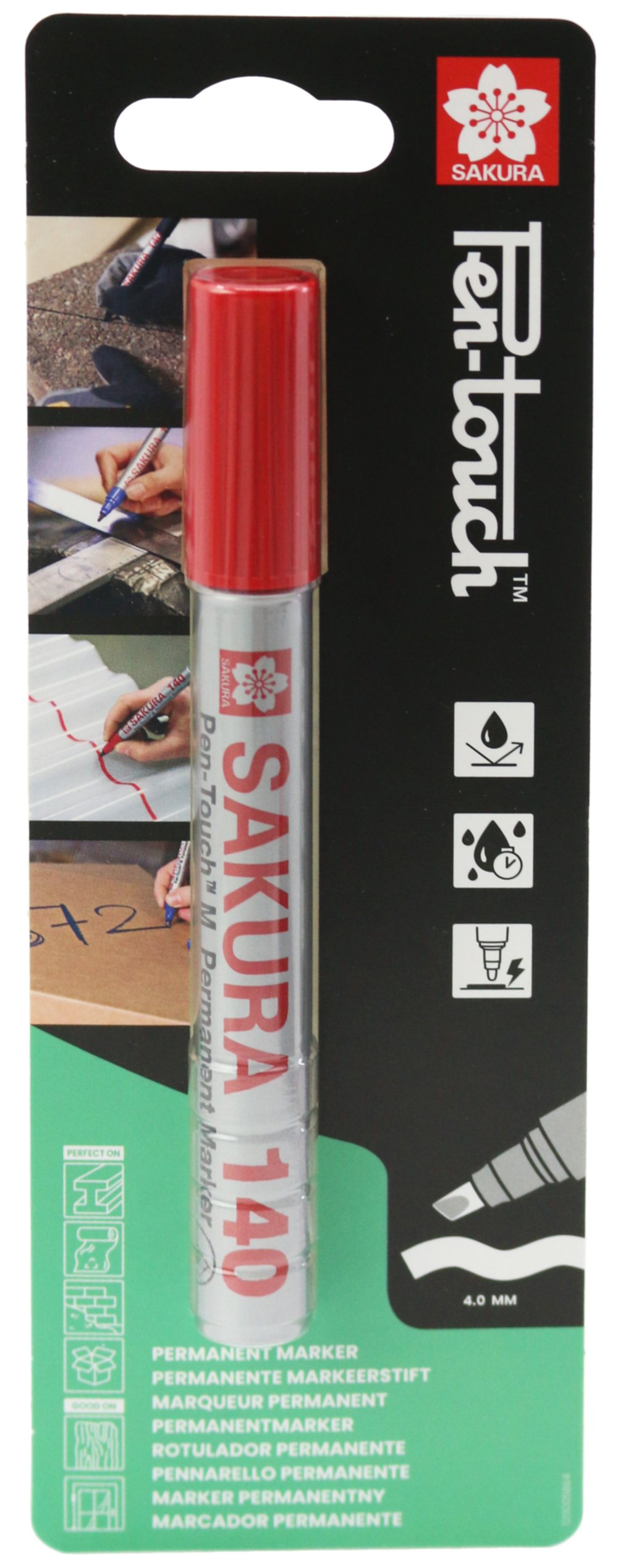 Marqueur Pointe Large Pen-Touch 140 Rouge - SAKURA