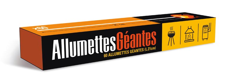 Boite de 60 Allumettes longues 28 cm - COOK'IN GARDEN