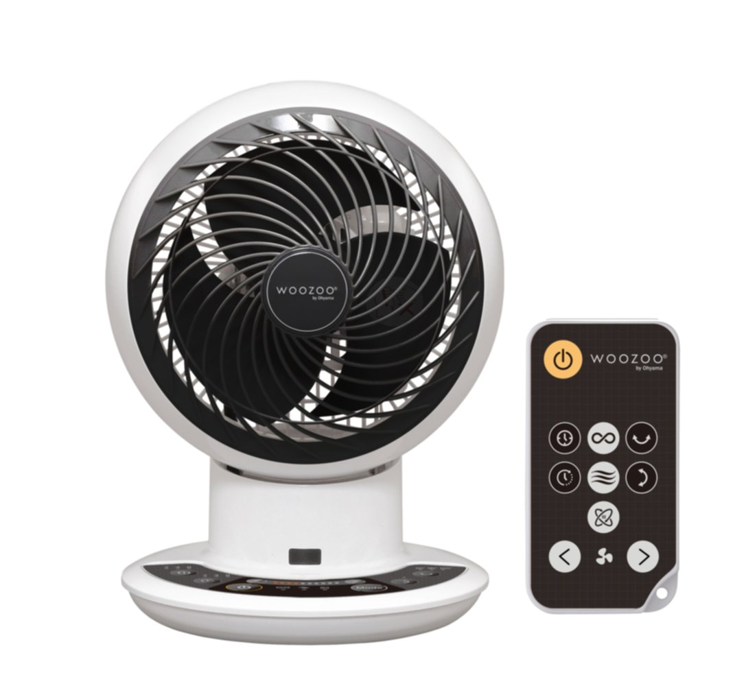 Ventilateur à poser de table PCF-SDC 18T 10 vitesses + télécommande blanc