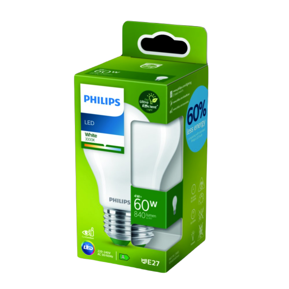 Ampoule filament standard E27 opaque 60W blanc chaud - PHILIPS