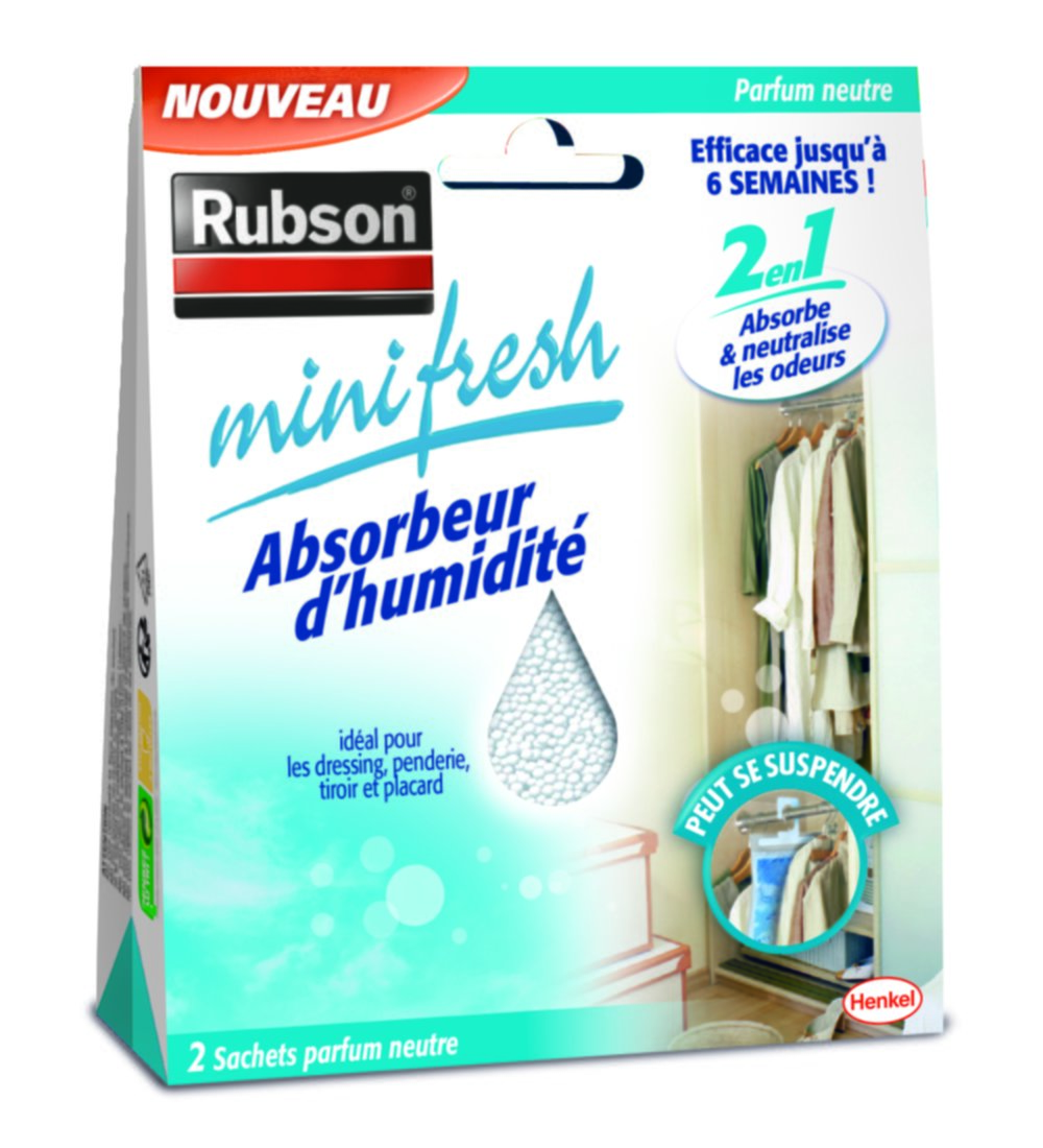 2 absorbeur d'humidité Minifresh Neutre 2x50gr - RUBSON