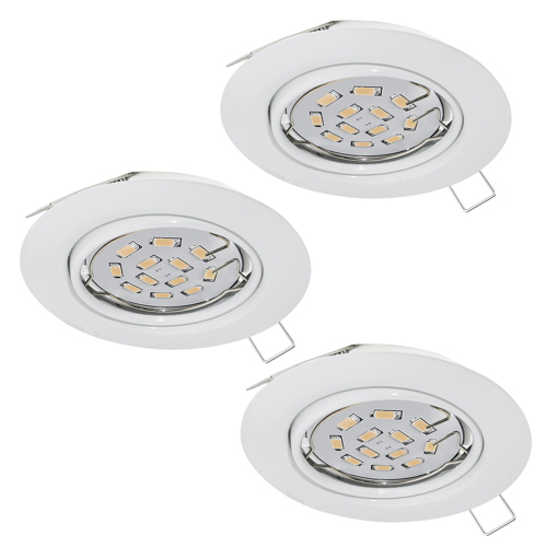 3 spots orientables LED à encastrer Peneto blanc EGLO