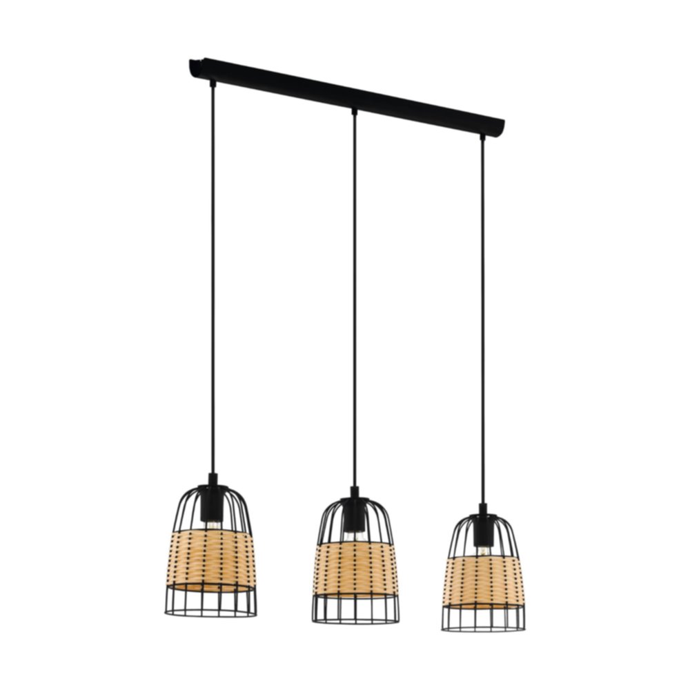 Suspension en acier Anwick E27x3 noir - EGLO