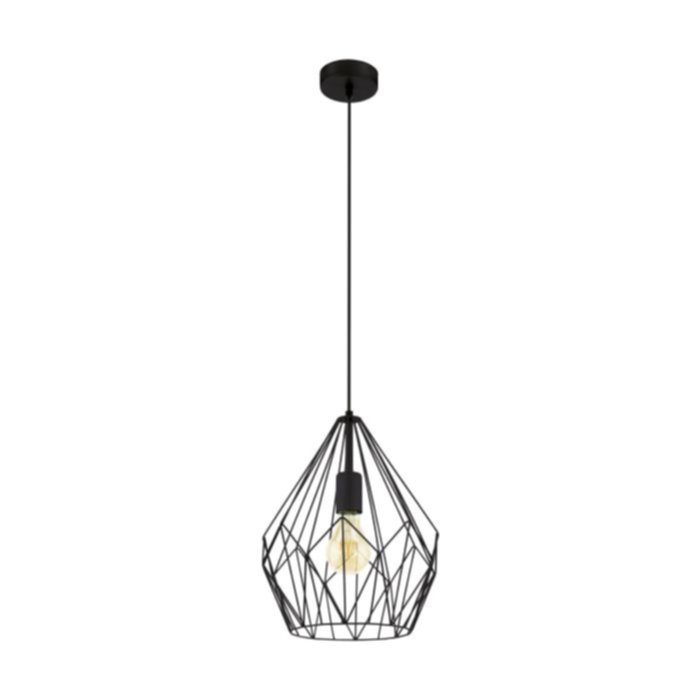 Suspension Carlton Ø31 x H110 cm acier noir E27x1 60W A++E - EGLO