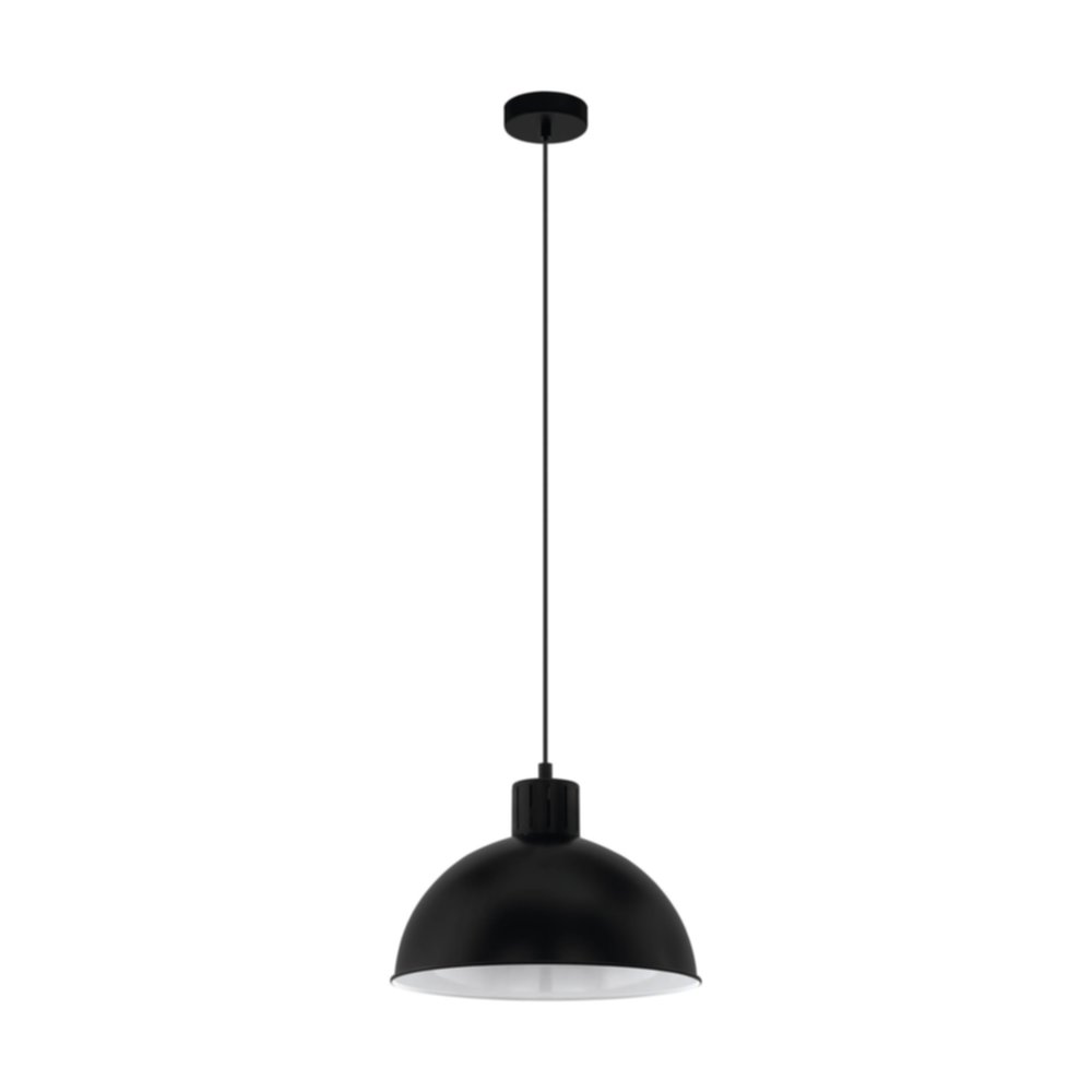 Suspension unique Truro acier Ø39cm 40W E27 noir/blanc - EGLO