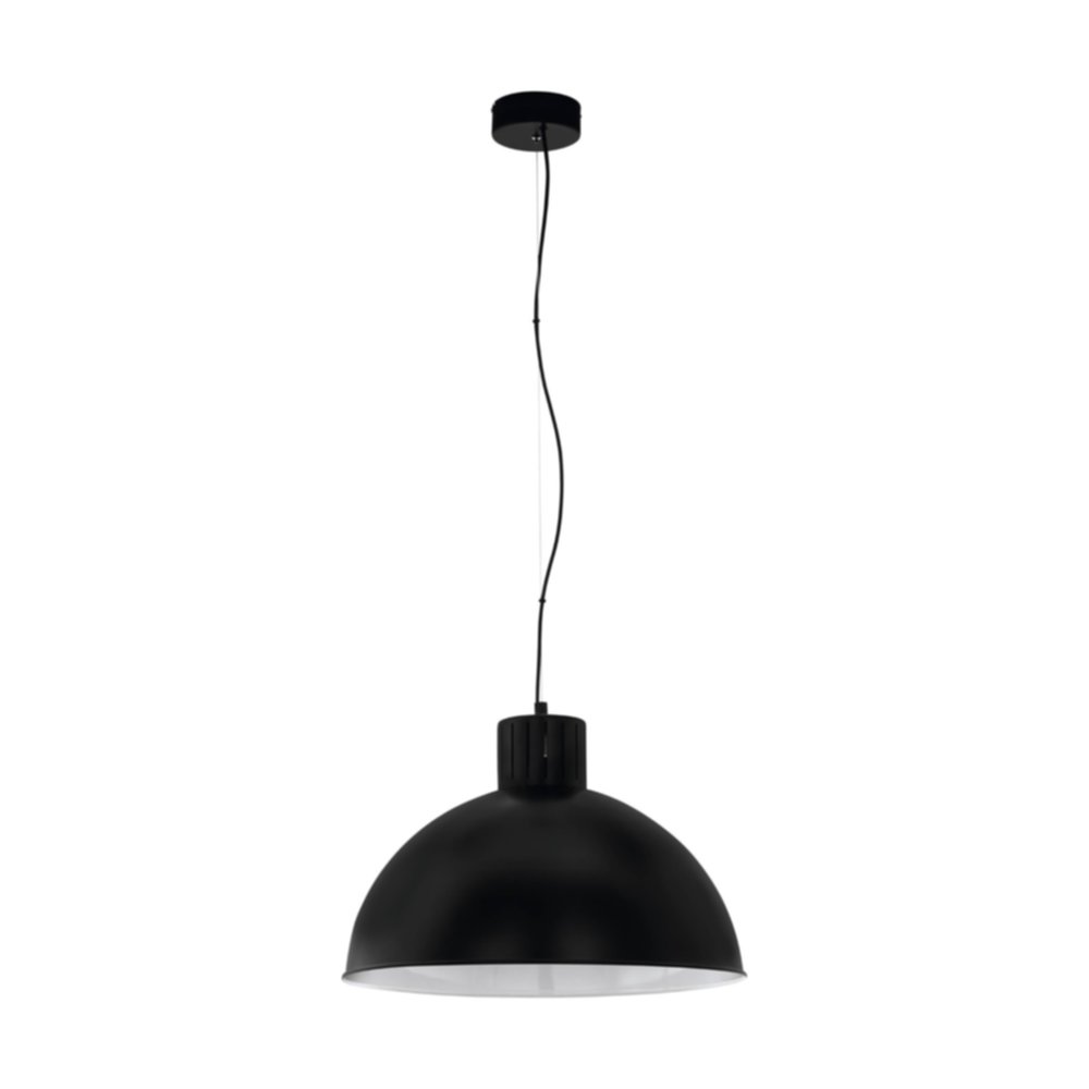 Suspension unique Truro acier Ø54,5cm 40W E27 noir/blanc - EGLO