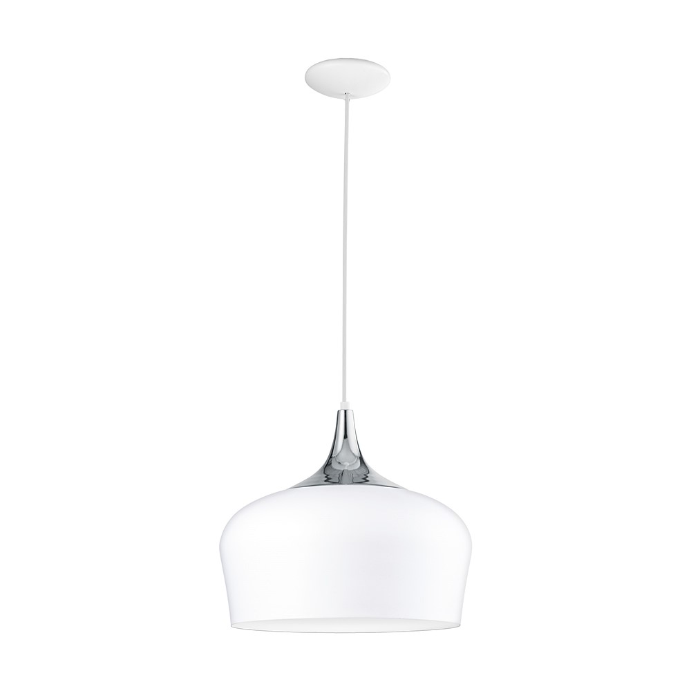 Suspension Obregon chrome blanc E27 1 x 60W - EGLO