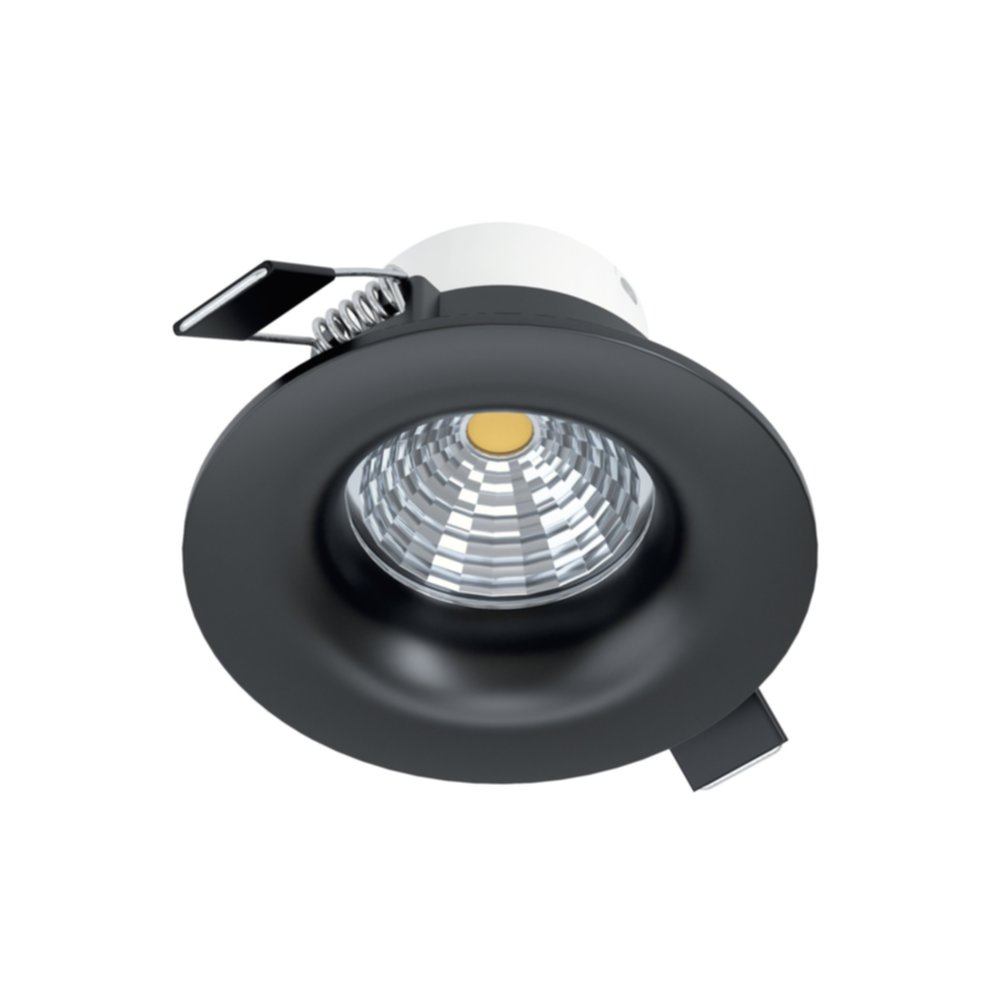 Spot encastrable led Saliceto Ø90 mm 3000K IP20 6W alu noir - EGLO