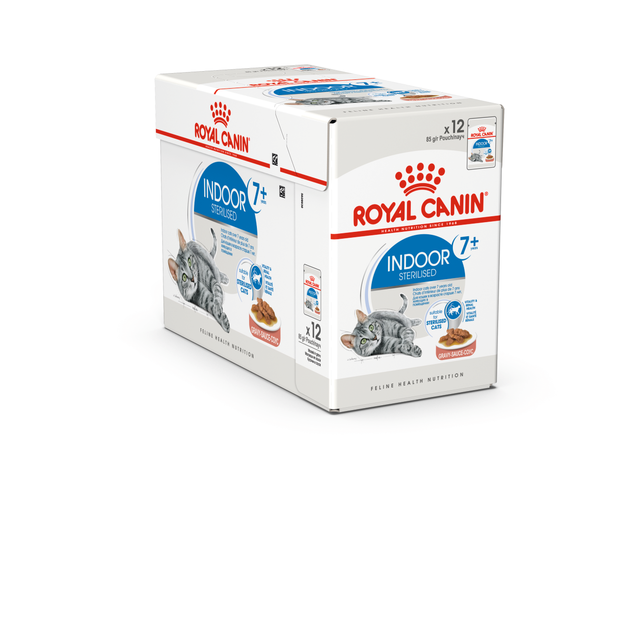 Pâtées Chat Indoor7+ Sauce 12x85gr - ROYAL CANIN 