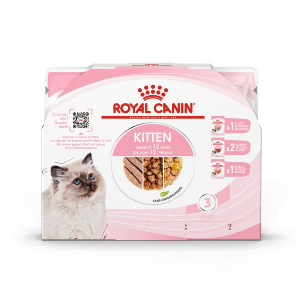 4 Sachets alimentation chaton kitten multi pack 85gr - ROYAL CANIN