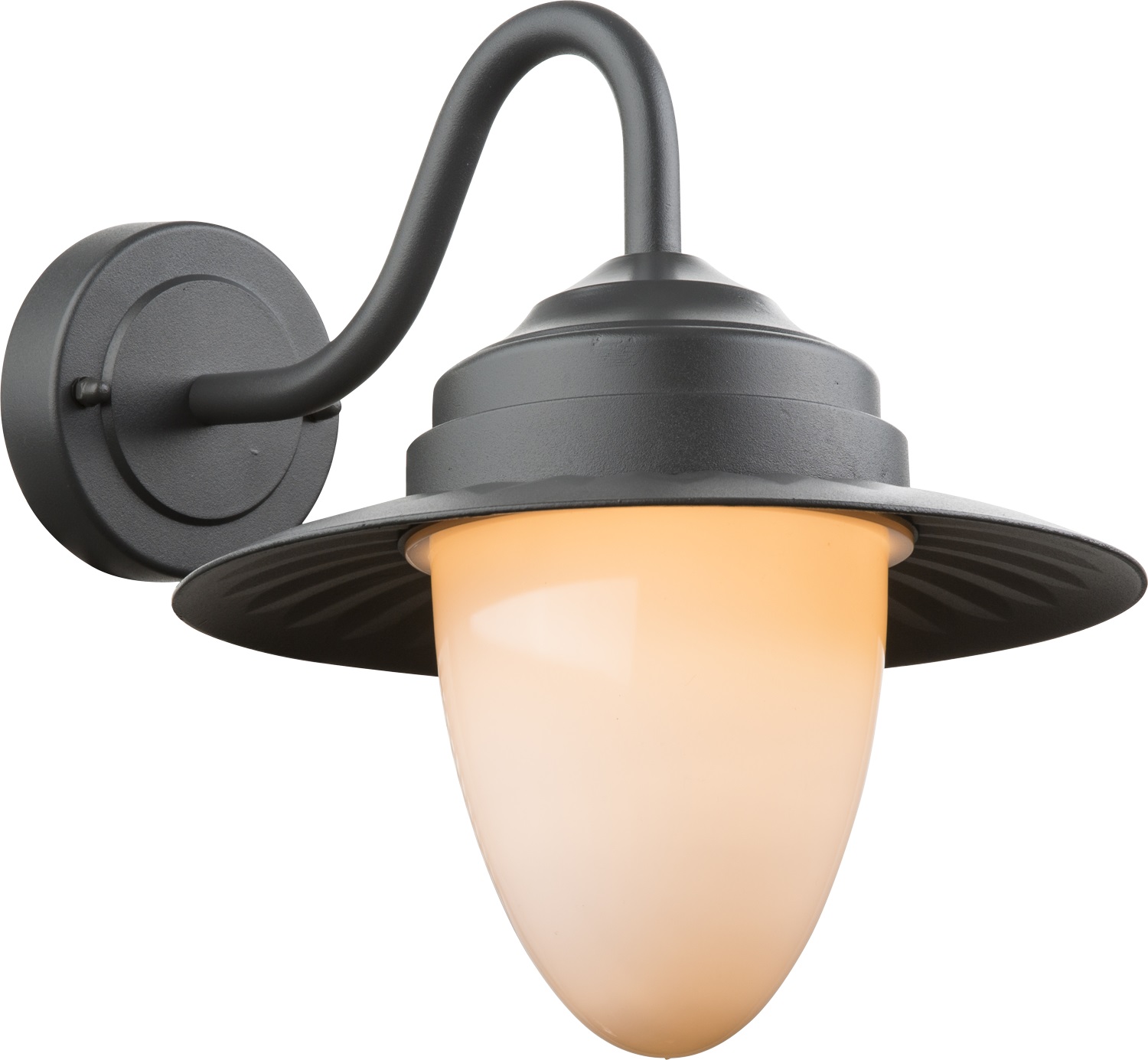 Luminaire extérieur CLEVELAND alu noir verre opal