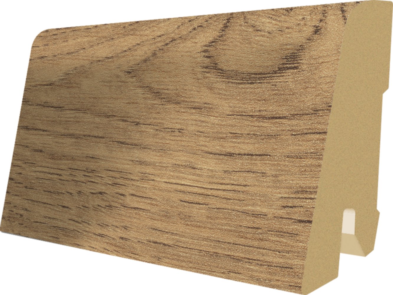 Plinthe sol stratifié décor Chêne de Lausanne naturel 240x6x1,7cm