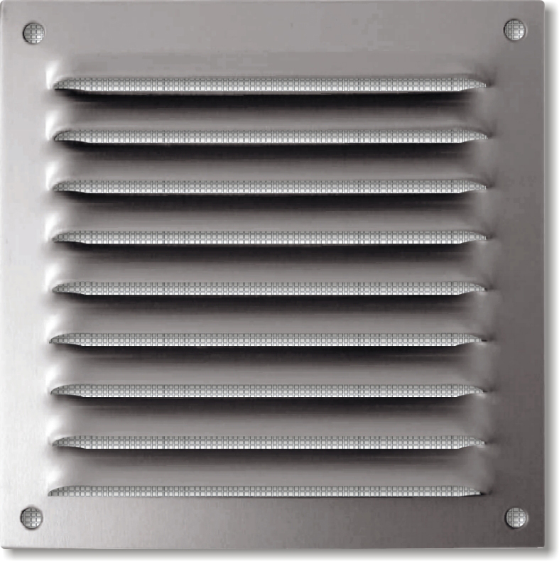 grille aluminium 100x100mm - avec moustiquaire - AUTOGYRE