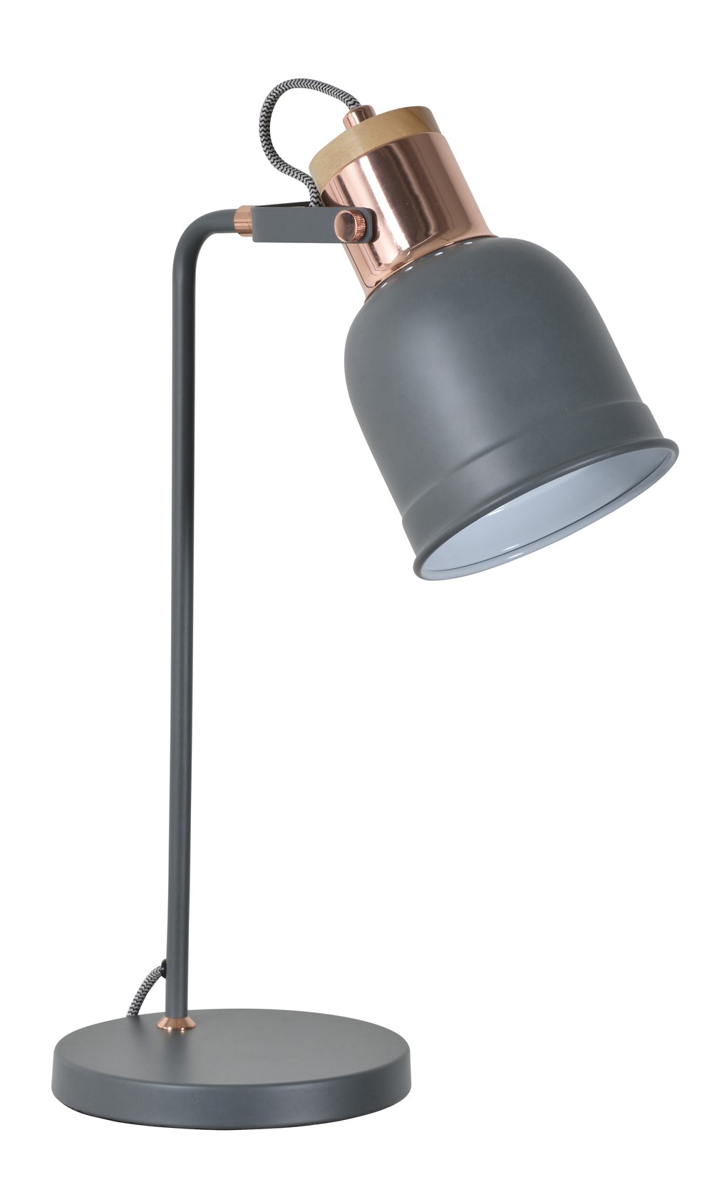 Lampe Moss Métal Anthracite/Cuivre 50cm 40W - COREP