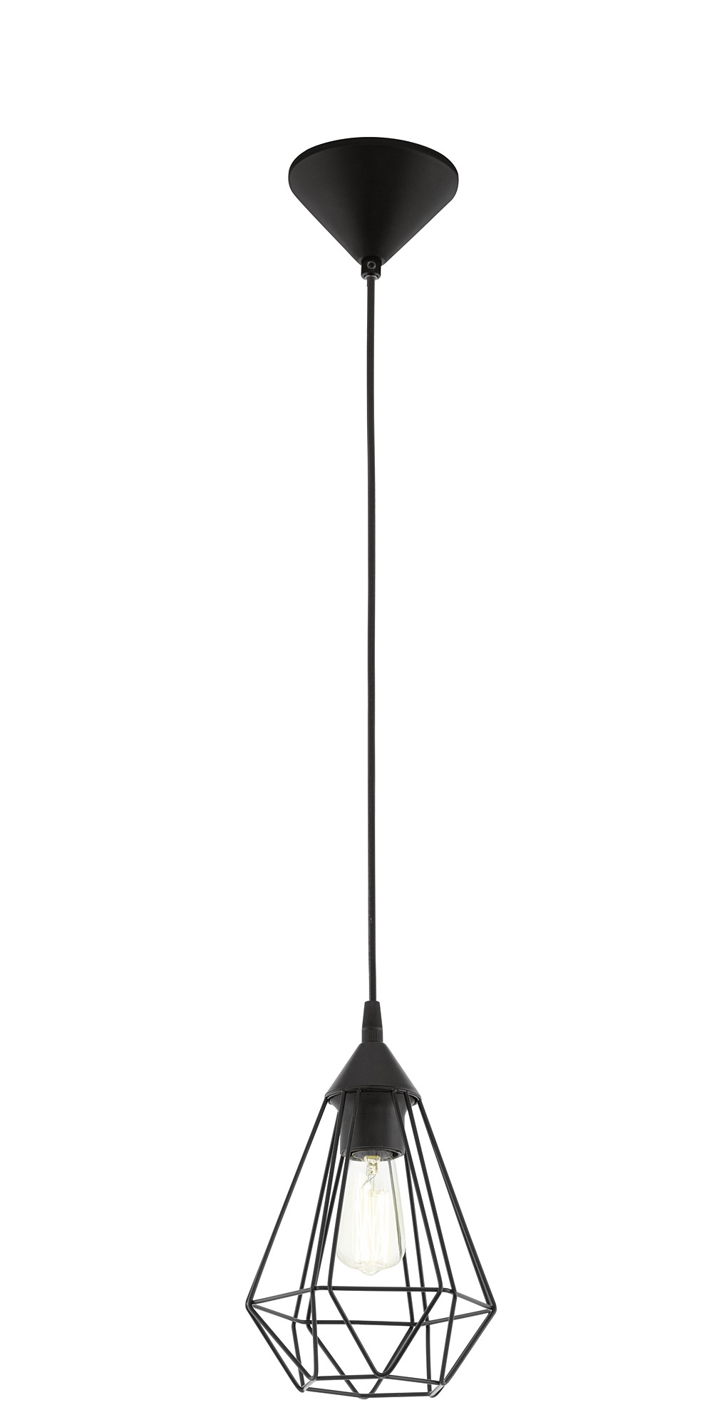 Suspension Tarbes noir ø 175 mm E27 1 x 60W - EGLO