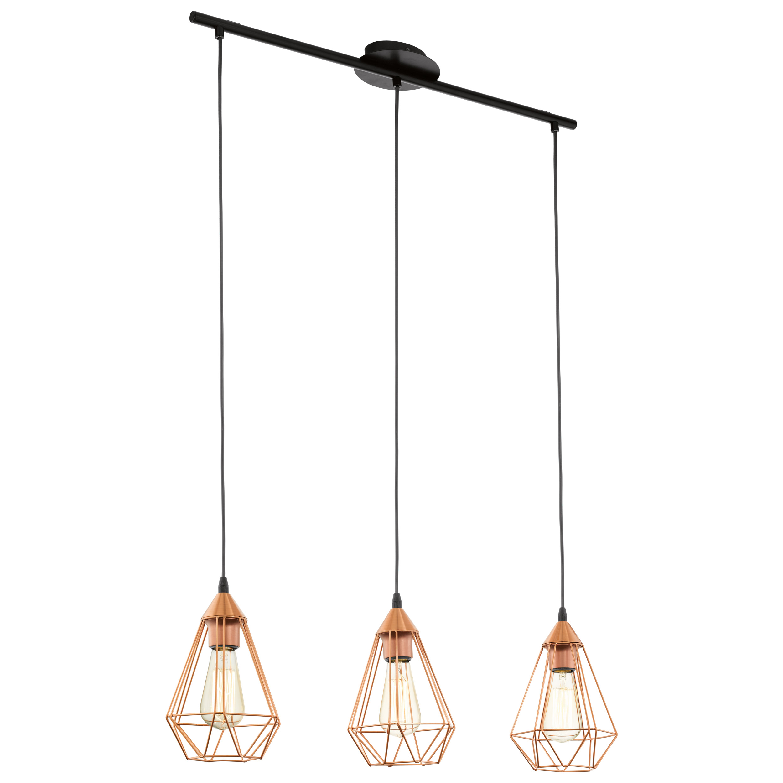 Suspension Tarbes cuivre ø 17.5 cm E27 3 x 60W - EGLO