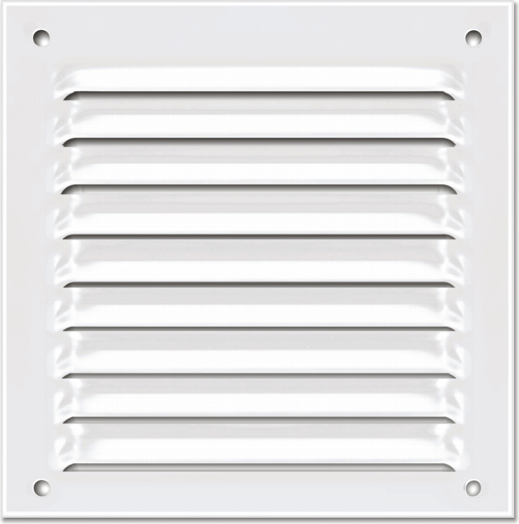 grille alu blanc 150x150mm - avec moustiquaire - AUTOGYRE