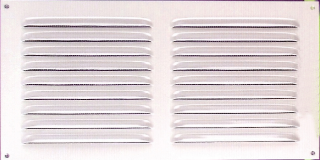 grille alu blanc 300x150mm - avec moustiquaire - AUTOGYRE