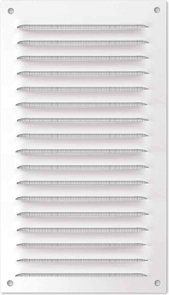 grille alu blanc 100x200mm - avec moustiquaire - AUTOGYRE