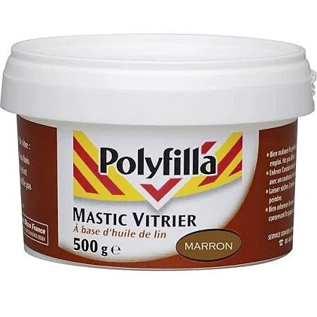 Mastic Vitrier Universel 500gr Marron - PLOYFILLA