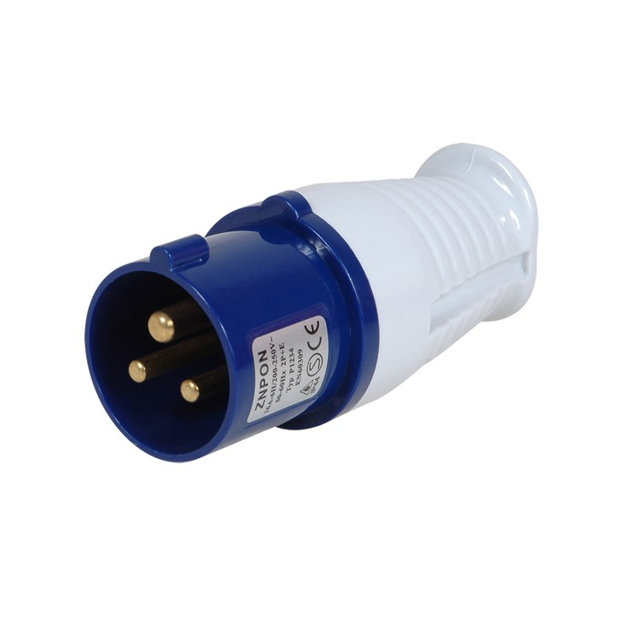 Fiche Mâle Caravane CEE 2P+T 16A Bleu - DEBFLEX