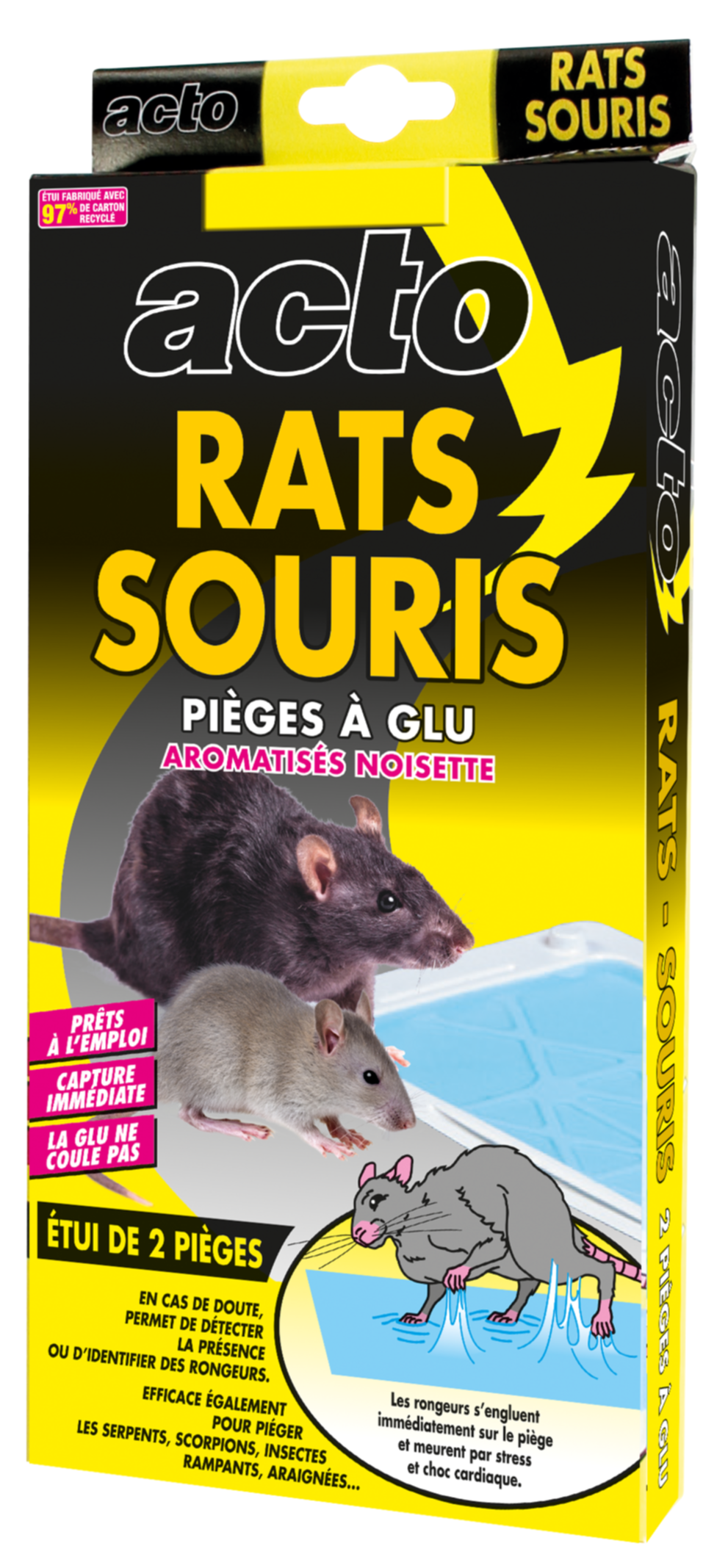 Piège à glu rats souris aromatisés noisette - ACTO
