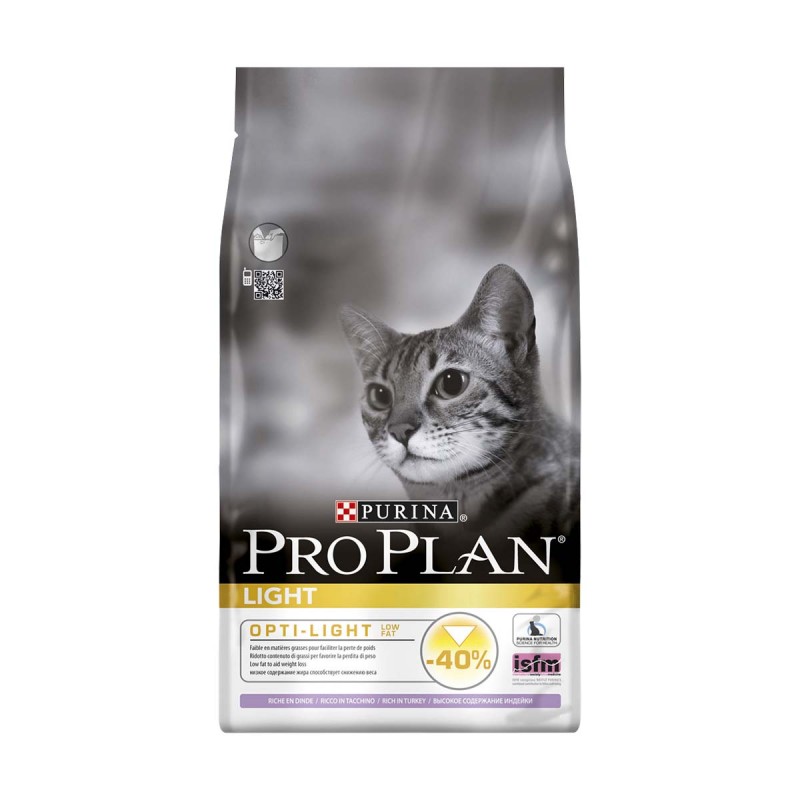 Croquettes Chat Light Optilight Riche en Dinde 3kg - PRO PLAN