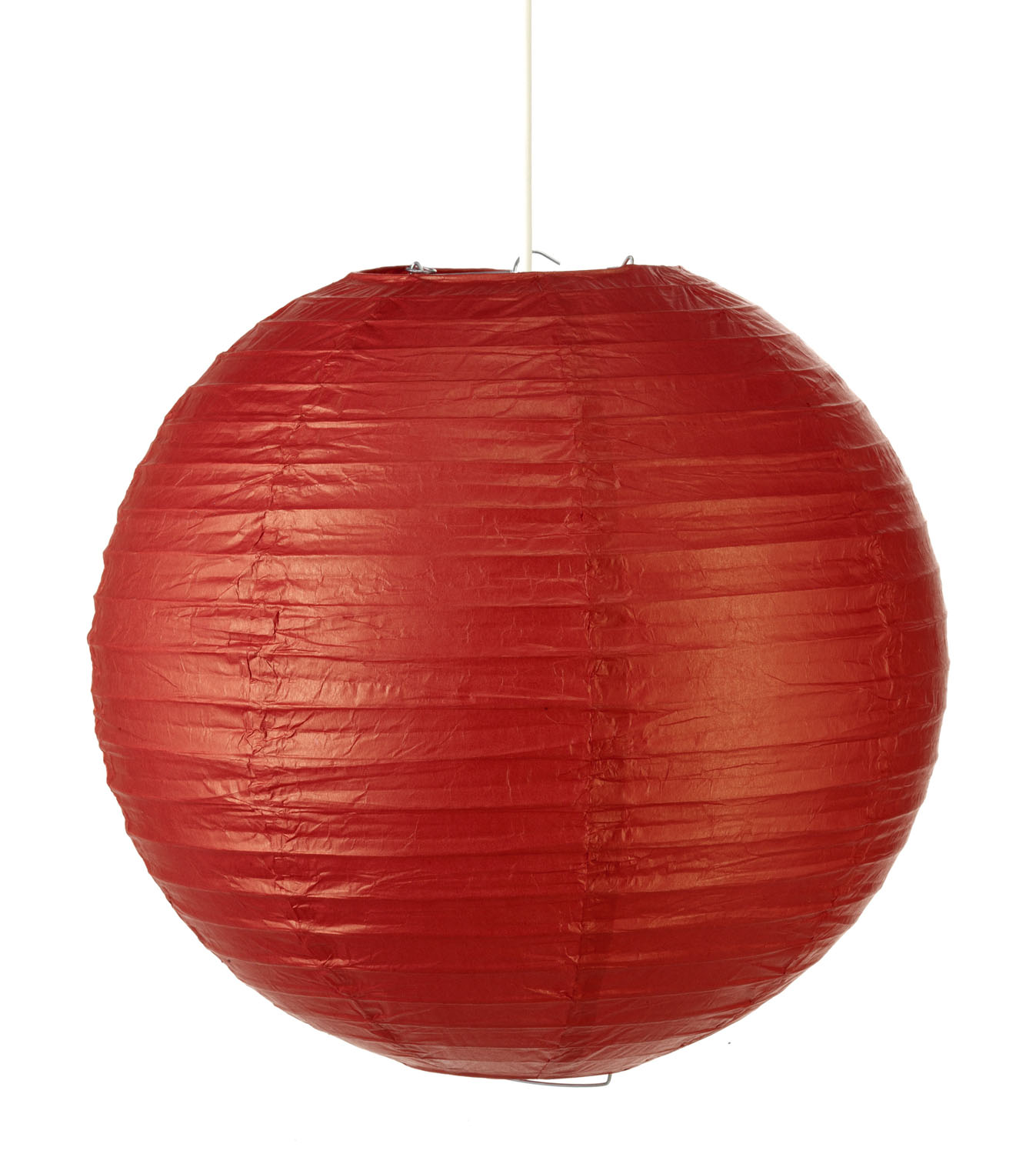 Suspension boule papier Jap rouge d35