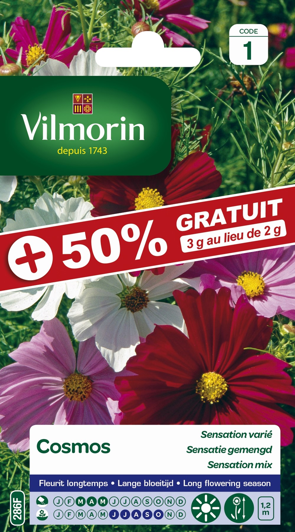 Graines Cosmos Sensation Varié - VILMORIN