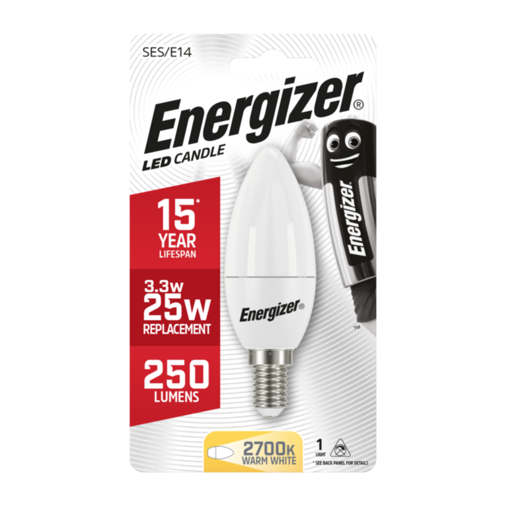 Ampoule LED Flamme E14 250lm 3,4W 25W 2700K - ENERGIZER