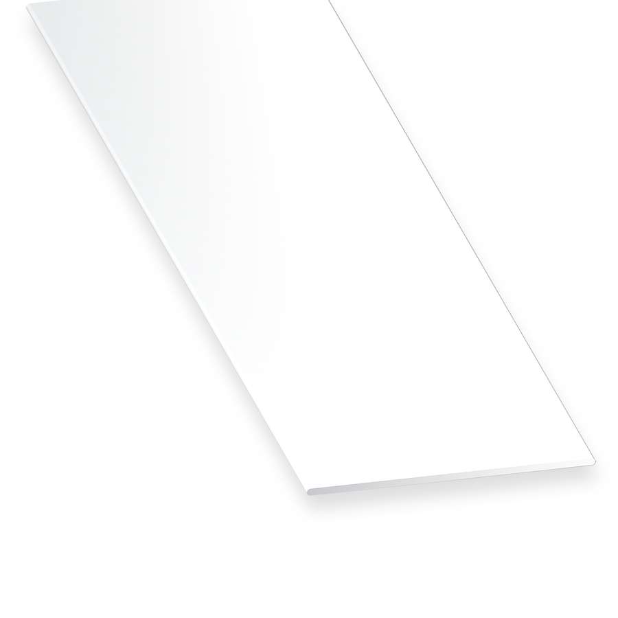 Plat Aluminium 50x3mm 2,50m Laqué Blanc