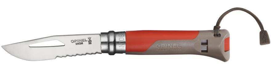 Couteau Outdoor N8 - terre/rouge - OPINEL