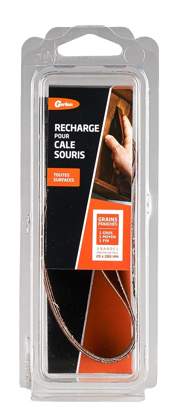 bandes panachées corindon x3 pour souris de poncage