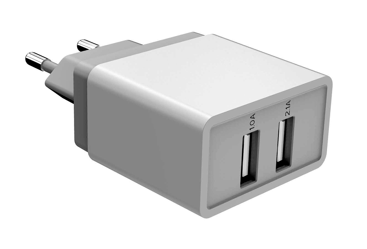 Chargeur USB 2 sorties 1a et 2,1a - OPTEX