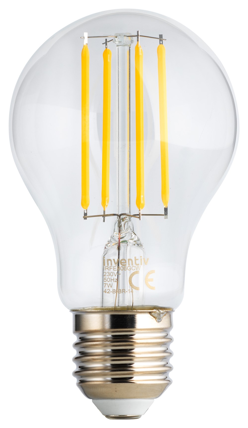 Ampoule Retroled transparent E27 7W 2700K blanc chaud - INVENTIV