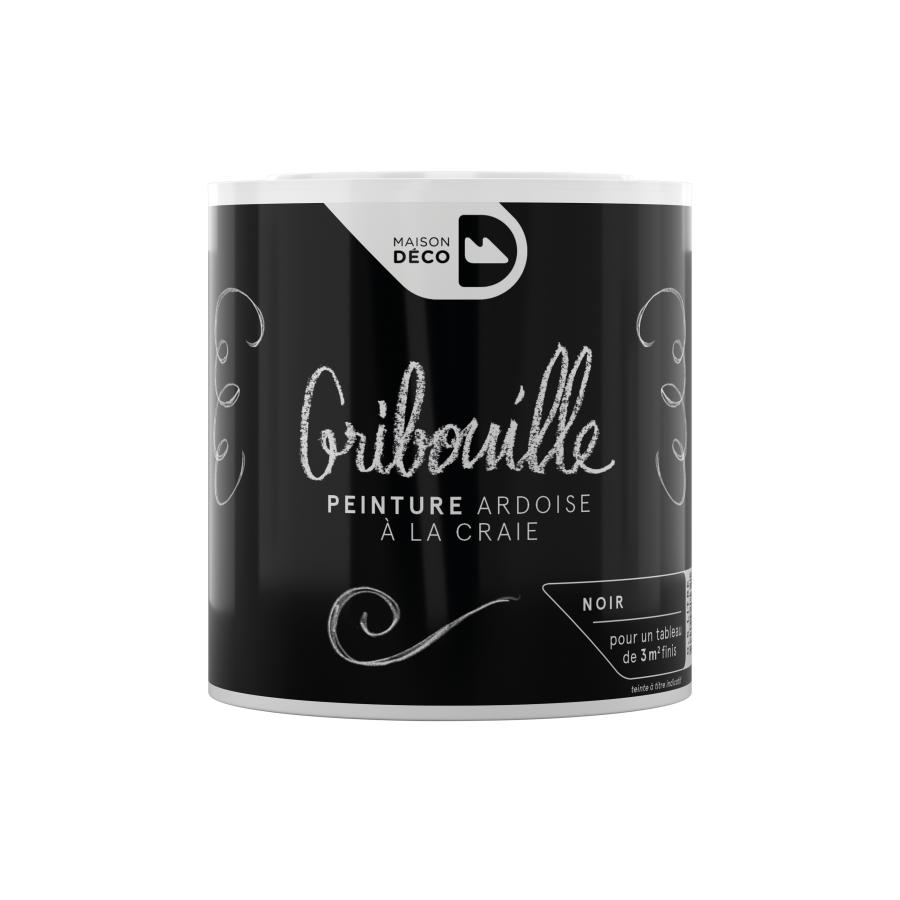 Peinture pour écrire à la craie  Gribouille Noir 0,5L - MAISON DECO