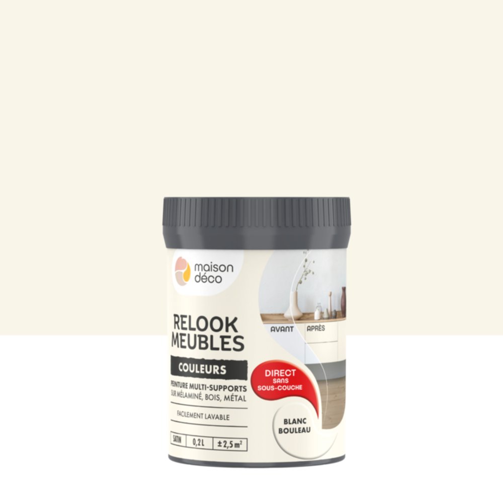 Peinture Relook Meubles Blanc Bouleau 200ml - MAISON DECO