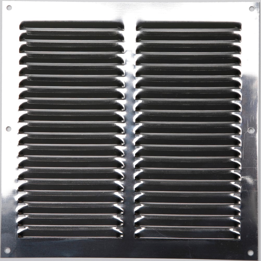 Grille aération inox à visser 20x20cm