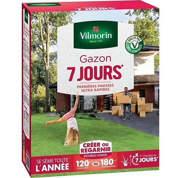 Gazon 7 Jours 3kg - VILMORIN