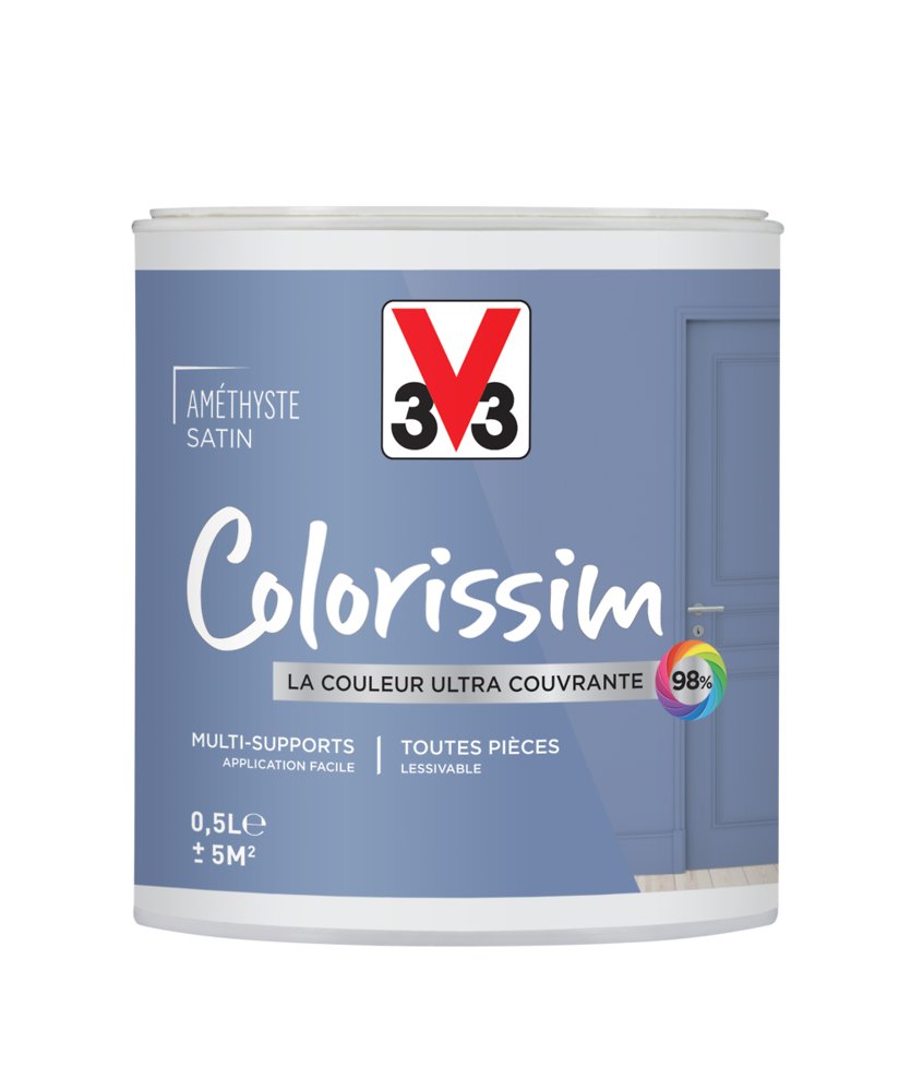 Peinture colorissim satin améthyste 500 ml – - V33 