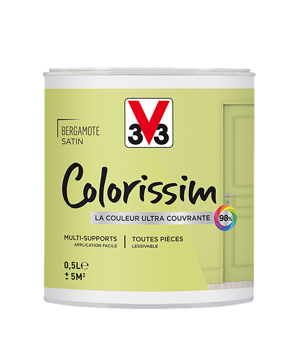 Peinture multisupport Colorissim bergamote satin 0,5L - V33