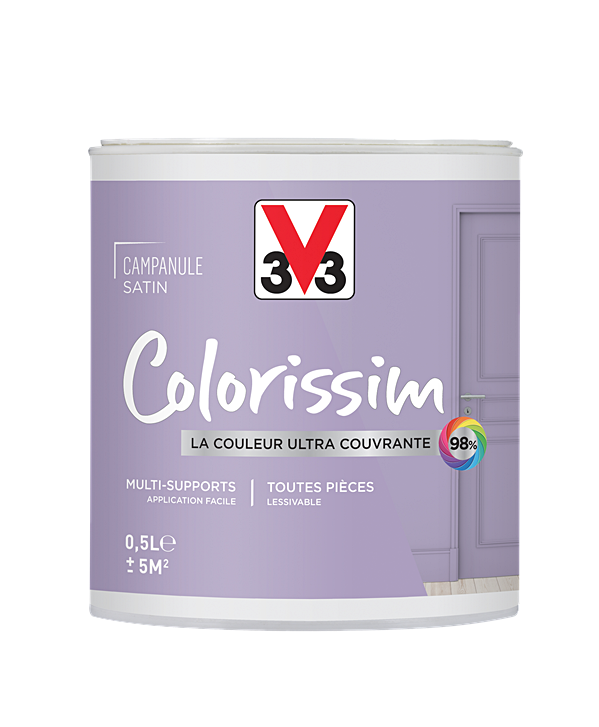 Peinture multisupport Colorissim campanule satin 0,5L - V33