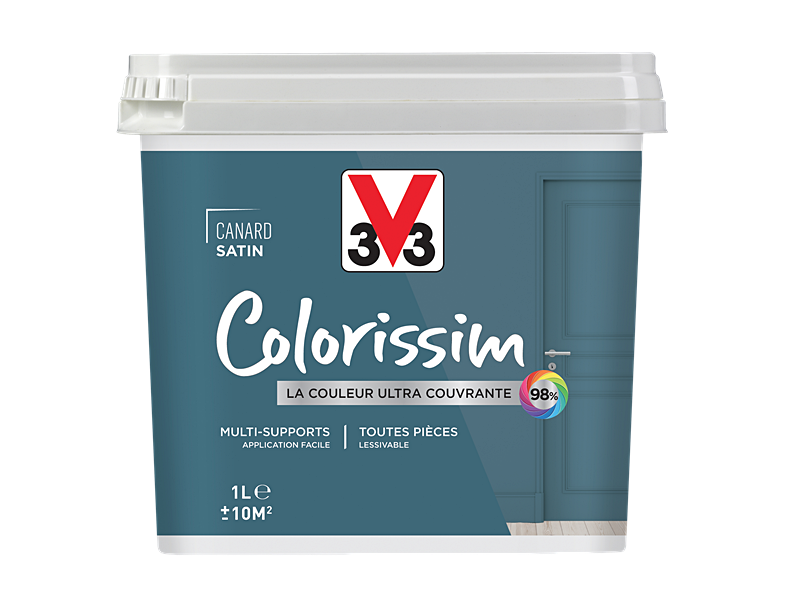 Peinture multisupport Colorissim canard satin 1L - V33