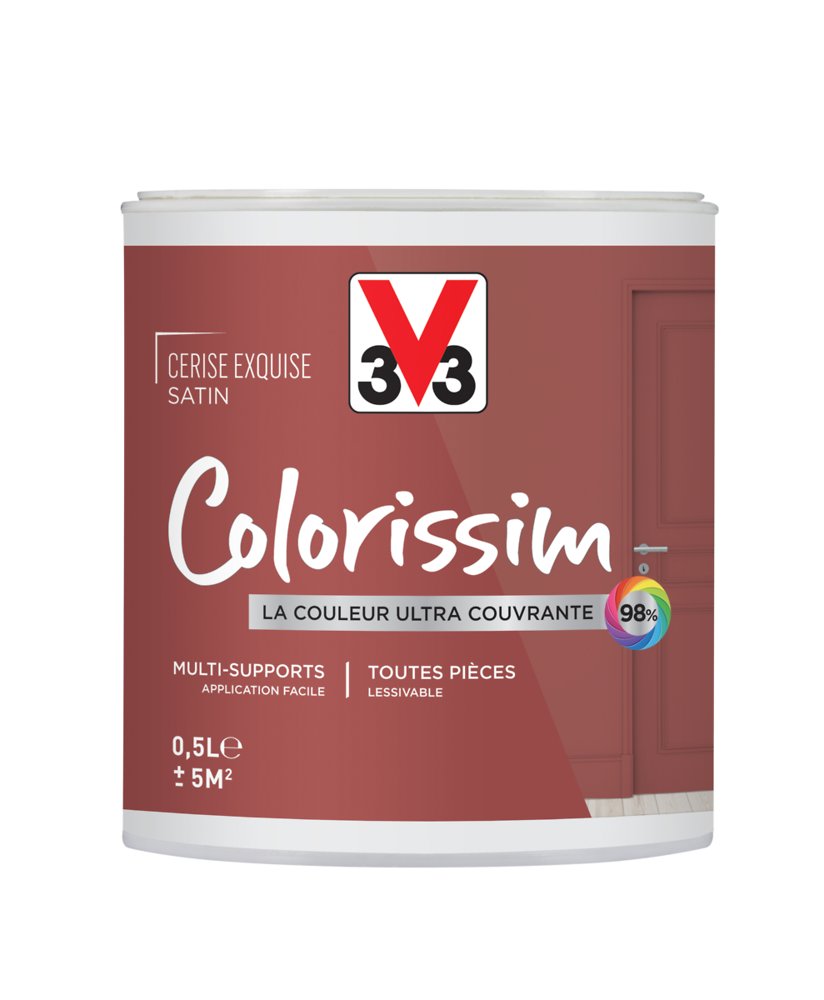 Peinture colorissim satin cerise exquise 500 ml – - V33 