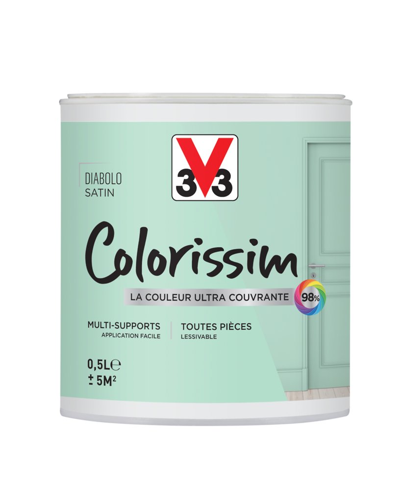 Peinture colorissim satin diabolo 500 ml – - V33 