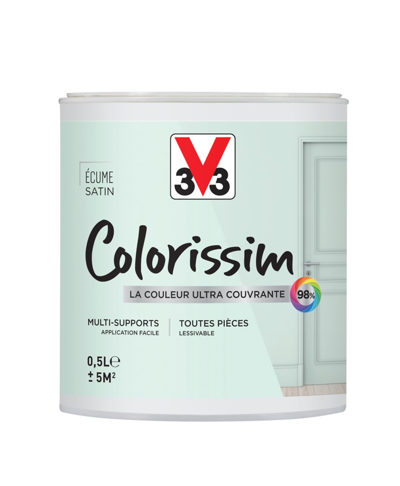 Peinture colorissim satin écume 500 ml – - V33 