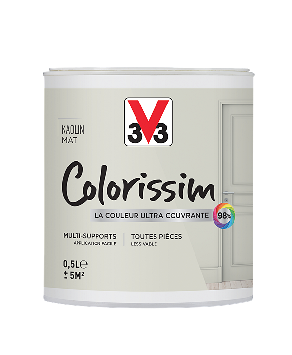 Peinture multisupport Colorissim kaolin mat 0,5L - V33