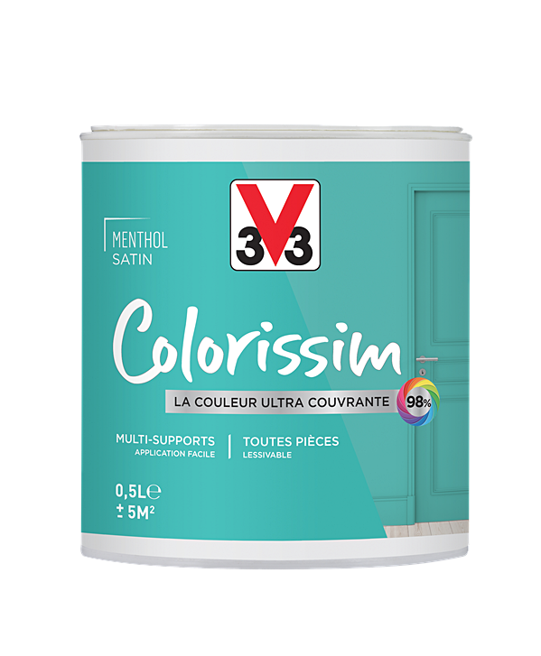 Peinture multisupport Colorissim menthol satin 0,5L - V33