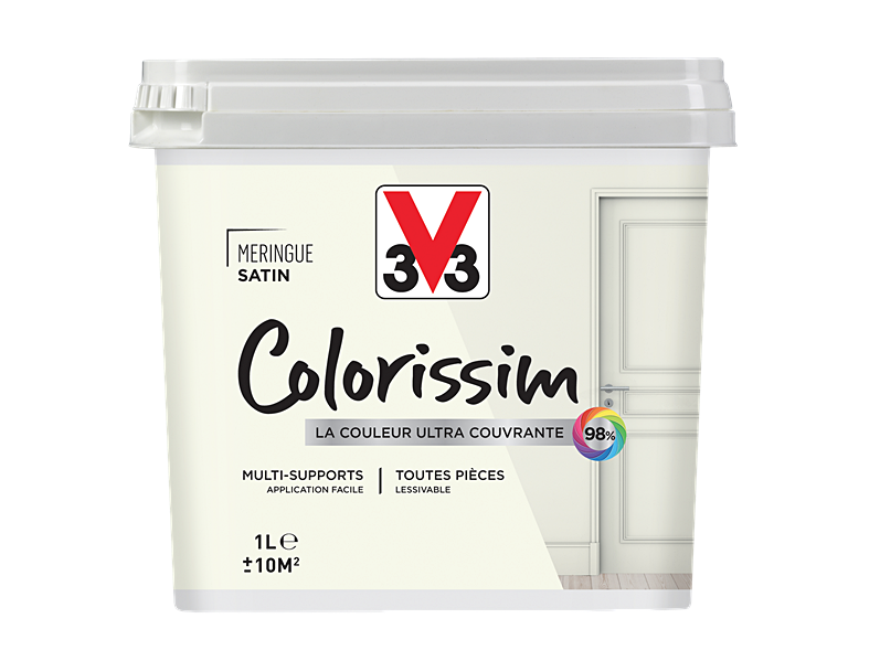 Peinture multisupport Colorissim meringue satin 1L - V33